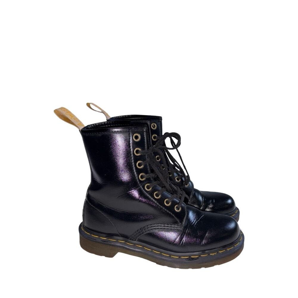 Dr. Martens 14045 Vegan Felix Black Leather Combat Boots Size: US 6 Women's